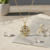 Minimalist Halo Circle Pendant for Her