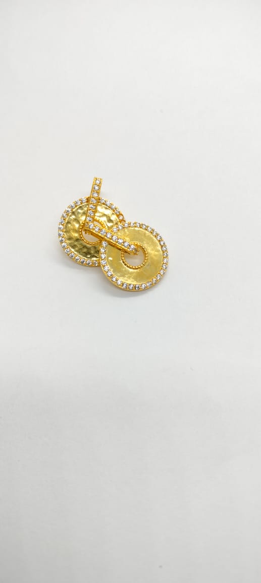 Pave Disk Earrings