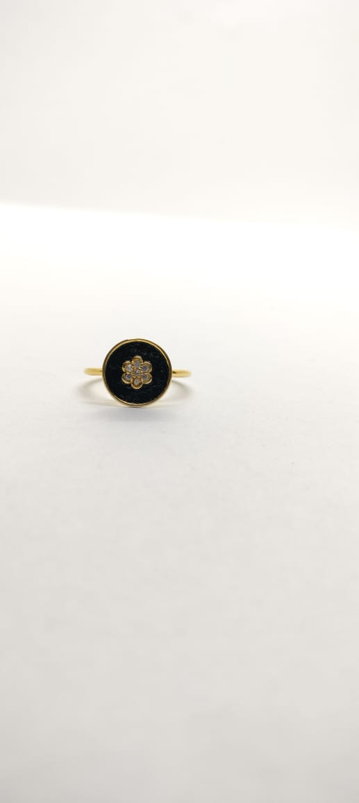 Black Enamel Ring