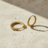 Minimal Twisted Hoop Earrings for Women