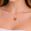 Garnet Geometric Necklace for Women