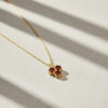 Garnet Geometric Necklace for Women