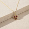 Garnet Geometric Necklace for Women