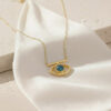 Blue Gem Evil Eye Necklace