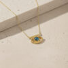 Blue Gem Evil Eye Necklace