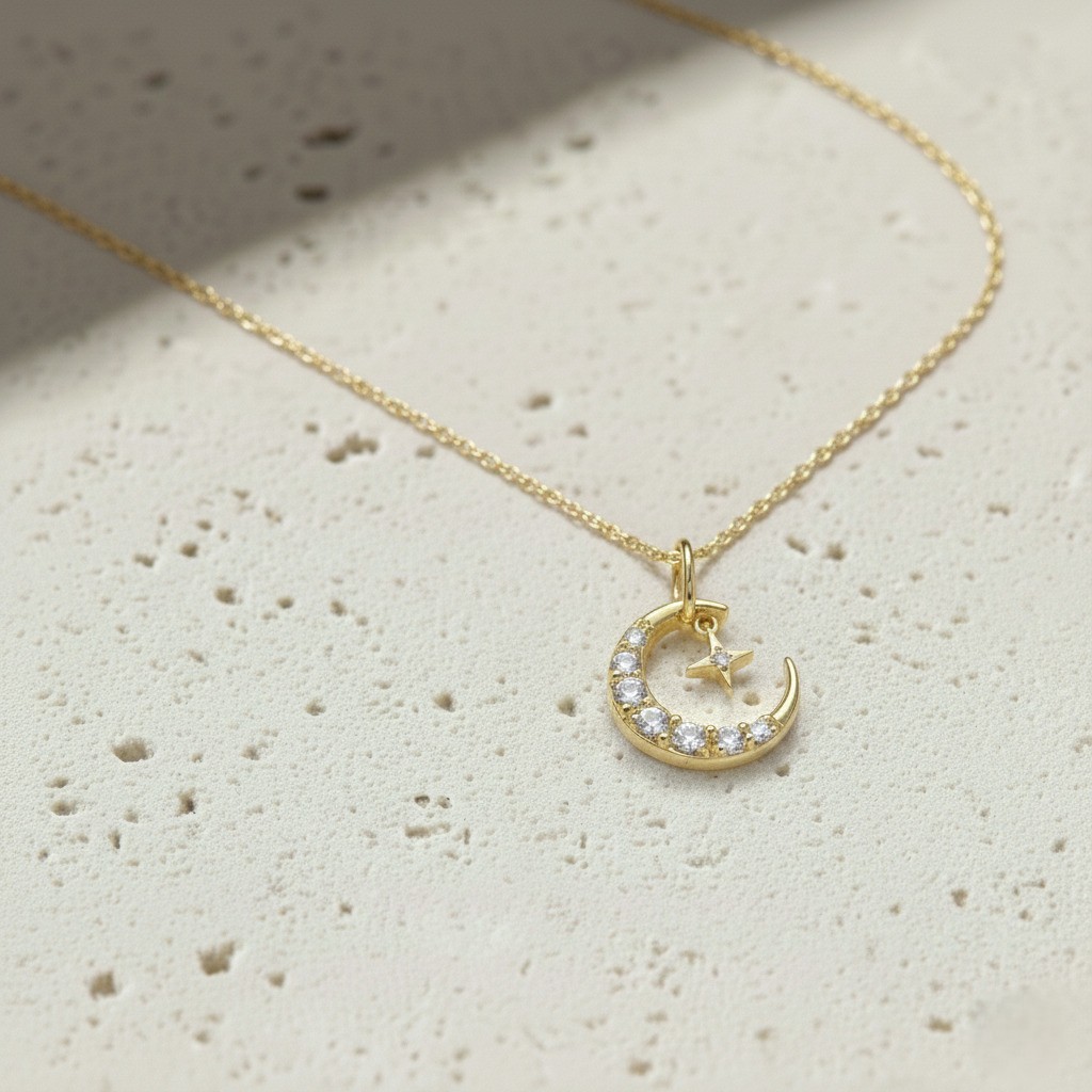 Celestial Crescent Necklace