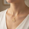 Gold Initial Pendant for Women