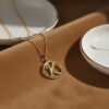 Gold Initial Pendant for Women