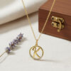 Gold Initial Pendant for Women
