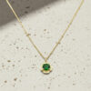 Minimal Green Onyx Necklace for Her