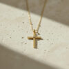 Minimal Cross Pendant for Her