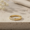 Minimal Gold Half Eternity Ring