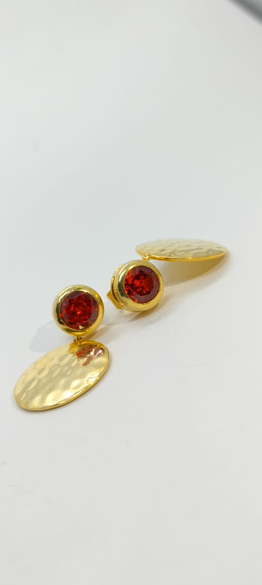 Hammered Disk Earrings