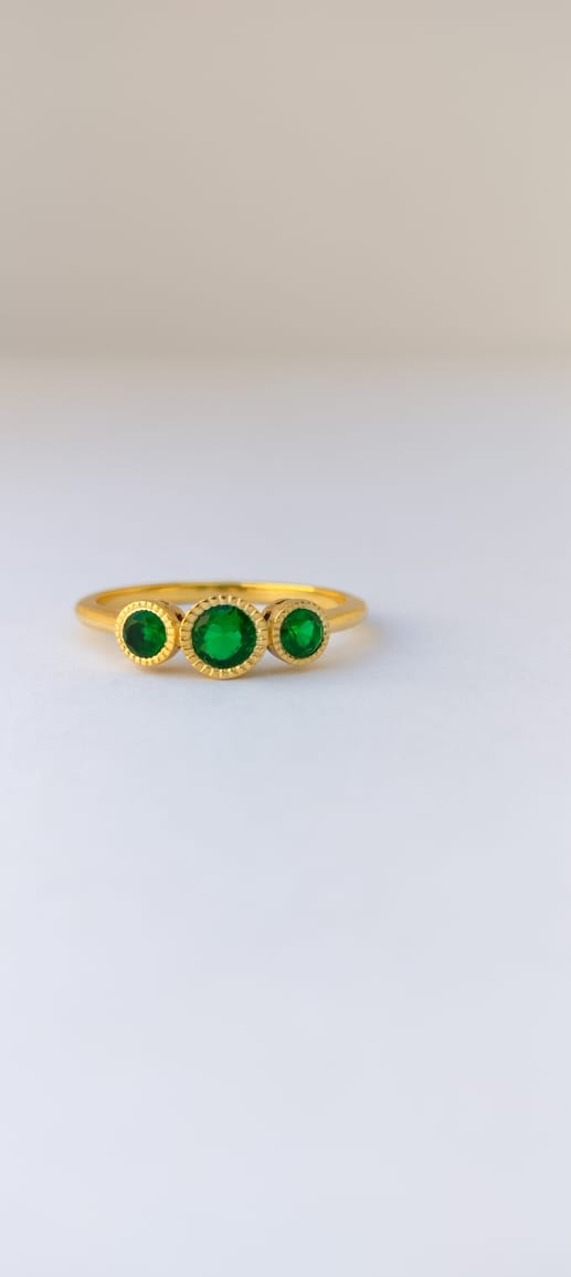 Trio Stone Studded Ring