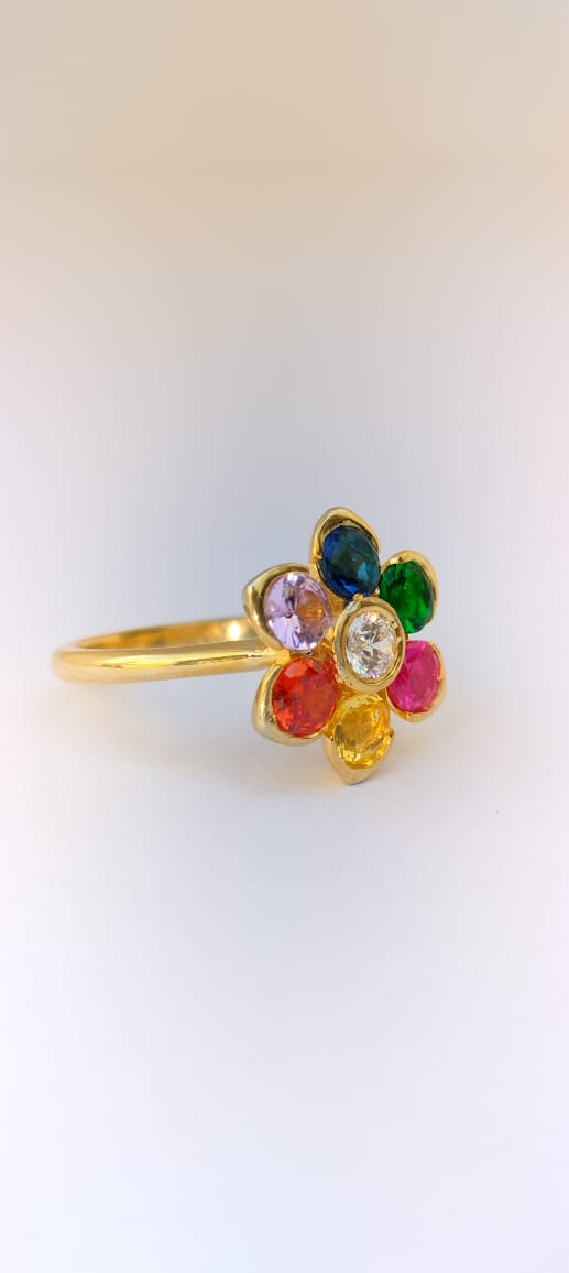 Multi Color Stone Ring