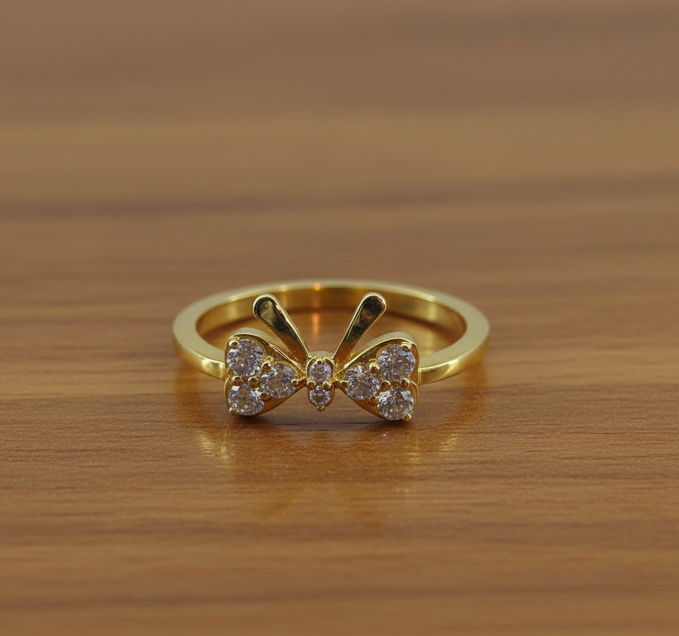 Bow Shape CZ Ring
