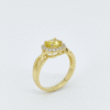 Yellow Citrine Twisted Band Ring