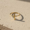 Minimal Bar Design Gold Ring