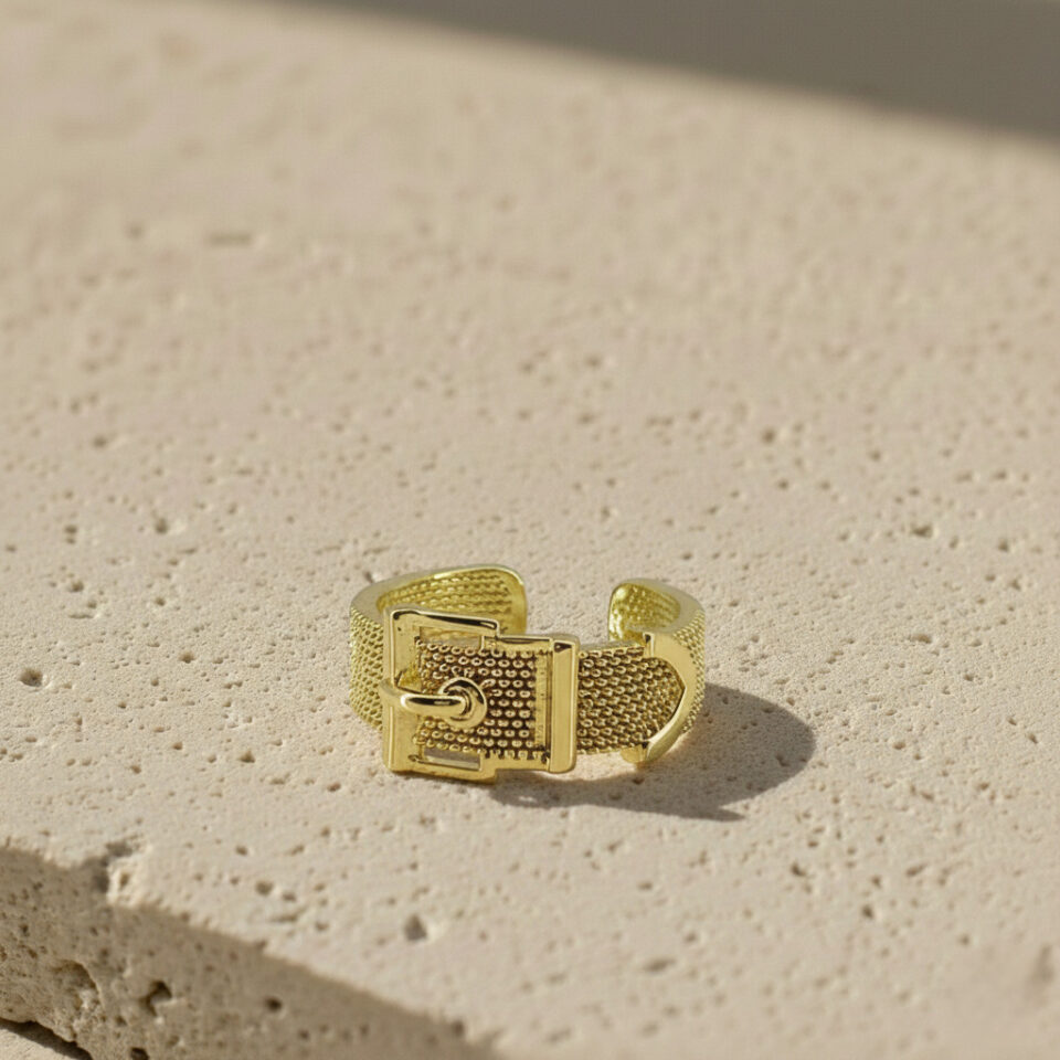 Statement buckle band ring manufactured in Jaipur