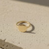 Minimal Gold Disc Ring