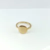 Minimal Gold Disc Ring