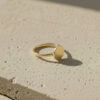 Minimal Gold Disc Ring