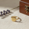 Minimal Gold Disc Ring