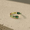 Green Onyx Bypass Ring