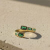 Green Onyx Bypass Ring