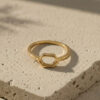 Geometric Open Hexagon Ring