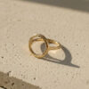 Textured Circle Gold Ring