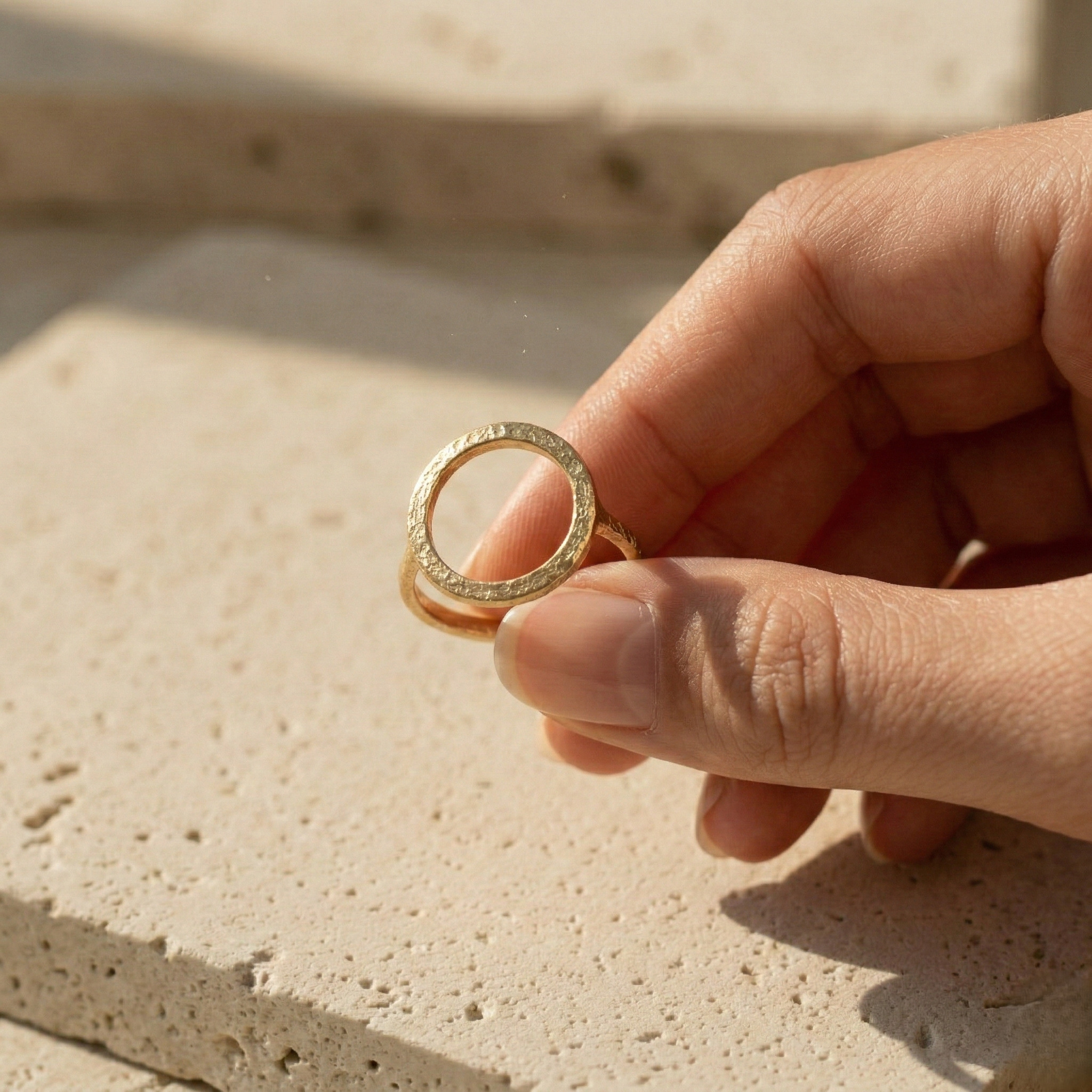 Handmade Circle Statement Ring