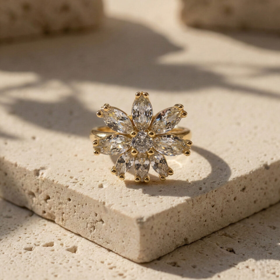 Premium flower statement ring jewelry manufacturers Jaipur