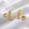 Handmade Sun Motif Stud Earrings