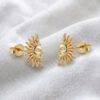 Handmade Sun Motif Stud Earrings