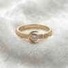 Crescent Moon Crystal Ring