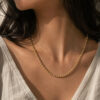 Gold Beaded Chain Necklace